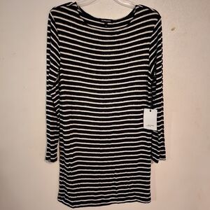 Hye Park and Lune Stripe Black White Dress Size 1/S NWT
